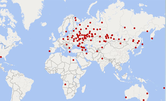 Our clients map